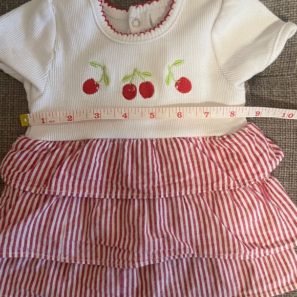 Laura Ashley dress size 3-6 months‎ baby infant girl cherry print - Picture 1 of 6